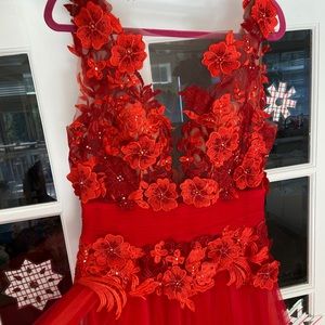 Image couture pageant prom gown red